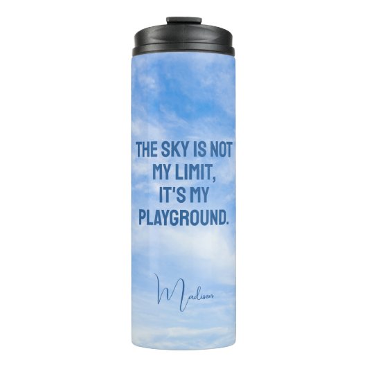 Individuelle Name Sky Quote Thermosbecher (Vorderseite)
