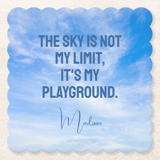 Individuelle Name Sky Quote Untersetzer (Vorderseite)