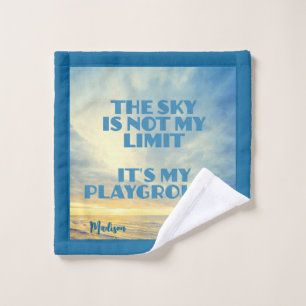 Individuelle Name Sky Quote Waschlappen