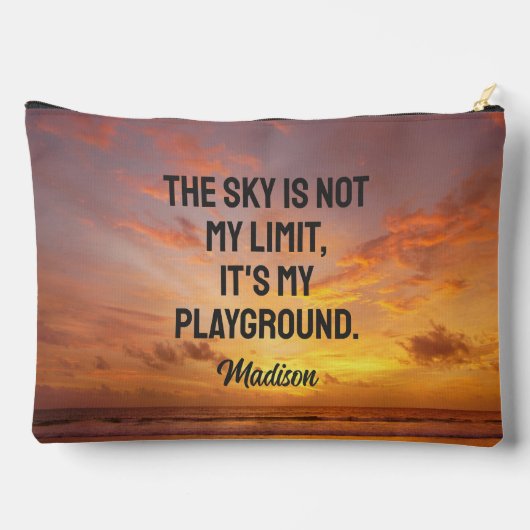 Individuelle Name Sky Quote Zubehörtasche (Rückseite)