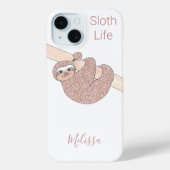 Individuelle Name Sloth Life Case-Mate iPhone Hülle (Rückseite)