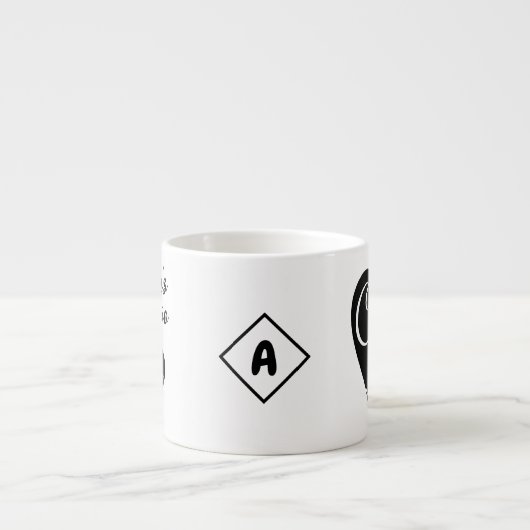 Individuelle Name Small Espresso Cup | Liebe Kaffe Espressotasse (Vorderseite)