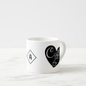 Individuelle Name Small Espresso Cup | Liebe Kaffe Espressotasse (Vorderseite Rechts)
