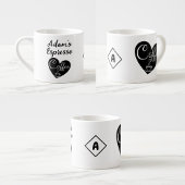 Individuelle Name Small Espresso Cup | Liebe Kaffe Espressotasse