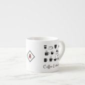 Individuelle Name Small Espresso Cup | Tasse des K (Vorderseite Rechts)