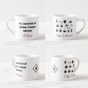 Individuelle Name Small Espresso Cup   Tasse des K