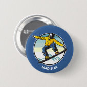 Individuelle Name SNOWBOARDER Button (Vorne & Hinten)