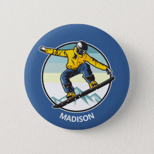 Individuelle Name SNOWBOARDER Button