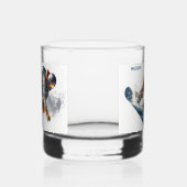 Individuelle Name Snowboarder Illustration Whiskyglas (Rechts)