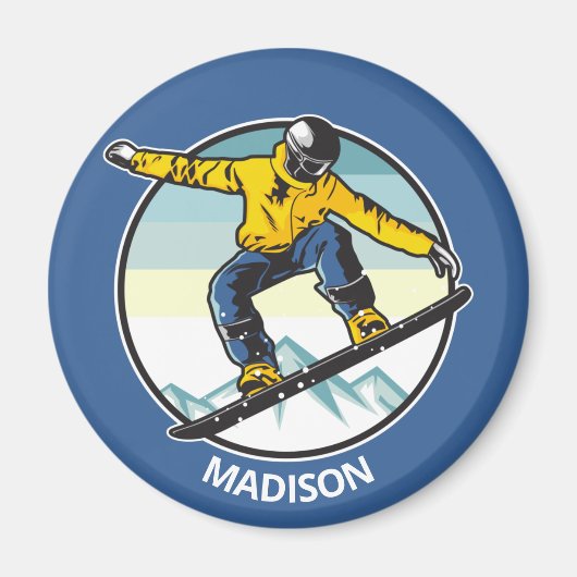Individuelle Name SNOWBOARDER Magnet (Vorne)