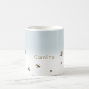 individuelle Name Snowflake Design Weihnachtsgesch Kaffeetasse