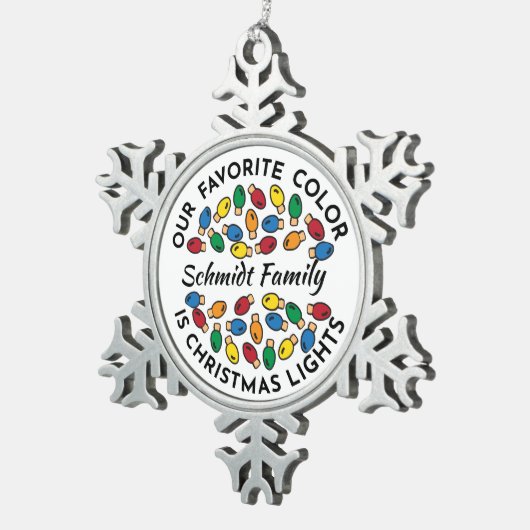 Individuelle Name Snowflake Ornament - Zinnhalter- (Rechts)