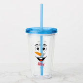 Individuelle Name & Snowman Face Acryltrinkbecher (Vorderseite)