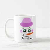 Individuelle Name Snowman Lila Hat Scarf Kaffeetasse (Links)