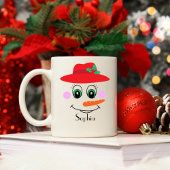 Individuelle Name Snowman Red Hat Kaffeetasse