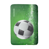Individuelle Name Soccer Ball Badematte (Vorderseite Vertikal)
