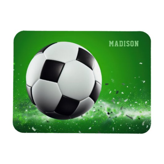 Individuelle Name Soccer Ball Magnet (Horizontal)
