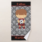 Individuelle Name Soccer Boys Kinderhandtuch Badehandtuch (Badehandtuch)