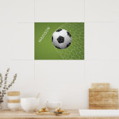 Individuelle Name Soccer Goal Poster (Küche)