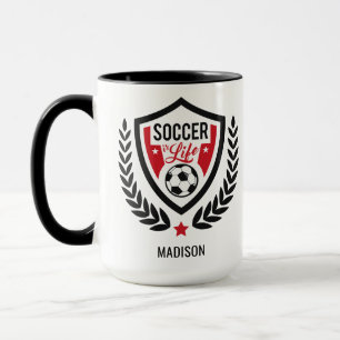 Individuelle Name Soccer-Logo-Tasse Tasse