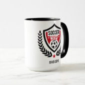 Individuelle Name Soccer-Logo-Tasse Tasse (VorderseiteRechts)