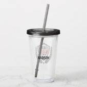 Individuelle Name Soccer Logo-Tumbler Acryltrinkbecher (Rückseite)
