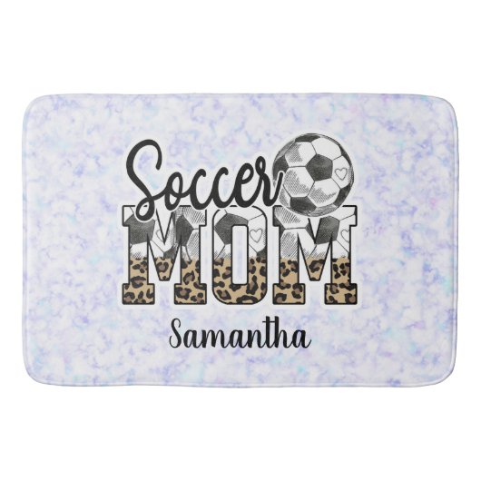 Individuelle Name Soccer Mama | Muttertag Badematte (Vorderseite)