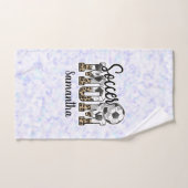 Individuelle Name Soccer Mama | Muttertag Badhandtuch Set (Handtuch)