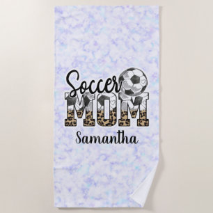 Individuelle Name Soccer Mama   Muttertag Strandtuch