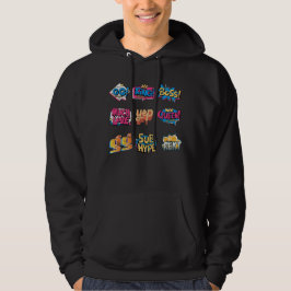 Individuelle Name Social auf Back Emote Streamer G Hoodie