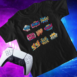 Individuelle Name Social auf Back Emote Streamer G T-Shirt