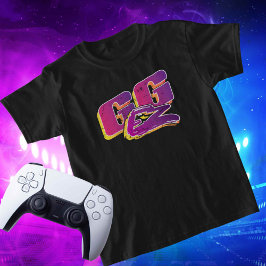 Individuelle Name Social auf Back Streamer Gamer Kleinkind T-shirt