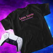 Individuelle Name Social auf Back Streamer Gamer T-Shirt