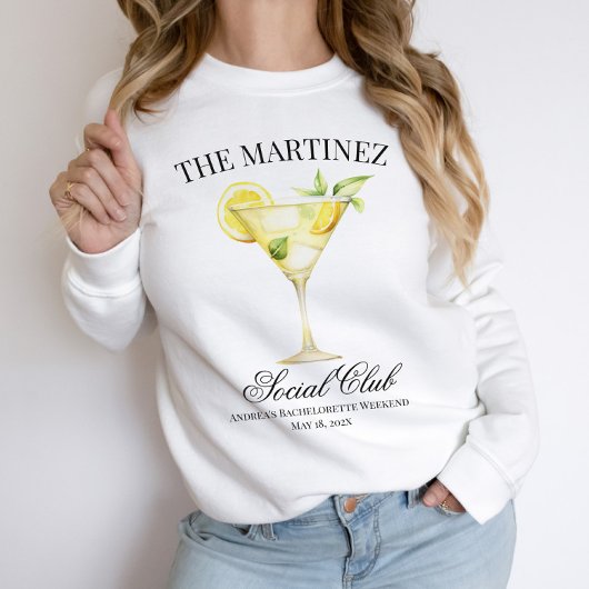 Individuelle Name Social Club Lemon Cocktail Hochz Sweatshirt
