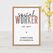 Individuelle Name Social Worker Abschluss Karte (Gelbe Blume)
