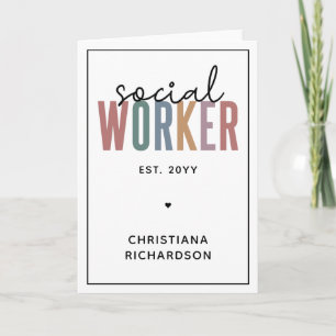 Individuelle Name Social Worker Abschluss Karte