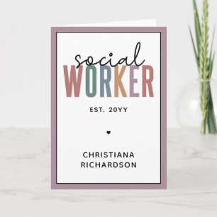 Individuelle Name Social Worker Abschluss Karte