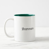 Individuelle Name Sock Monkey St. Patrick's Day Zweifarbige Tasse (Links)