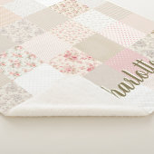 Individuelle Name Soft Patchwork Blumenpastete Sherpadecke (3/4)