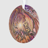 Individuelle Name Solar Burst Hawk Ornament (Vorderseite)