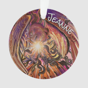 Individuelle Name Solar Burst Hawk Ornament