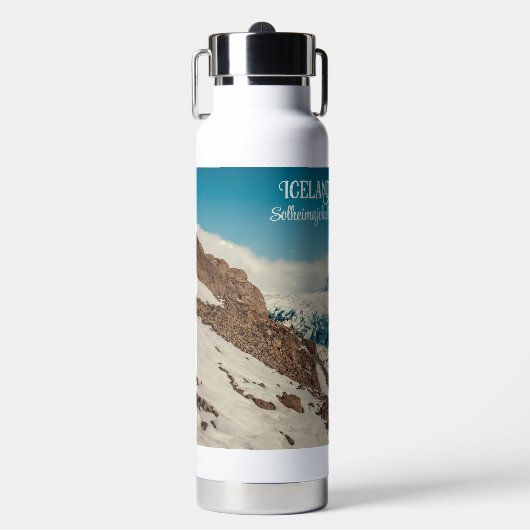Individuelle Name Solheimajokull, Island Trinkflasche (Vorderseite)