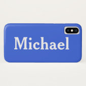 Individuelle Name Solid Royal Blue Case-Mate iPhone Hülle (Rückseite (Horizontal))