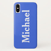 Individuelle Name Solid Royal Blue Case-Mate iPhone Hülle (Rückseite)