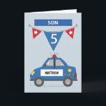 Individuelle Name Son 5. Geburtstag Blaue Polizeiw Karte<br><div class="desc">Geschenke dir geliebten Sohn mit dieser bunten und lustigen individuelle Name-Karte,  sobald er schließlich feiert seinen 5. Geburtstag. Da das eher früher als später Ereignis sein wird,  sollten Sie Ihre Kopie packen.</div>