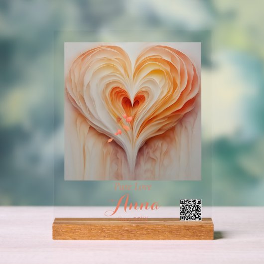 Individuelle Name, Sonderdatum, QR-CODE Acrylschild (Neutral)