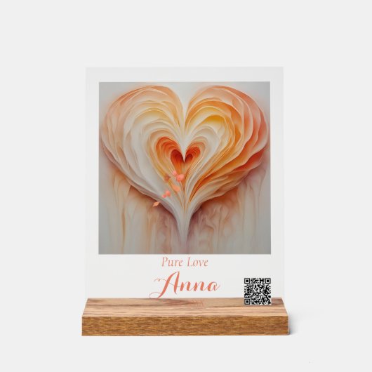 Individuelle Name, Sonderdatum, QR-CODE Acrylschild (Vorderseite)