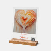 Individuelle Name, Sonderdatum, QR-CODE Acrylschild (Winkel)