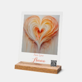 Individuelle Name, Sonderdatum, QR-CODE Acrylschild