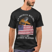 Individuelle Name-Sonderschweißgeschenk US-Flagge  T-Shirt (Vorderseite)